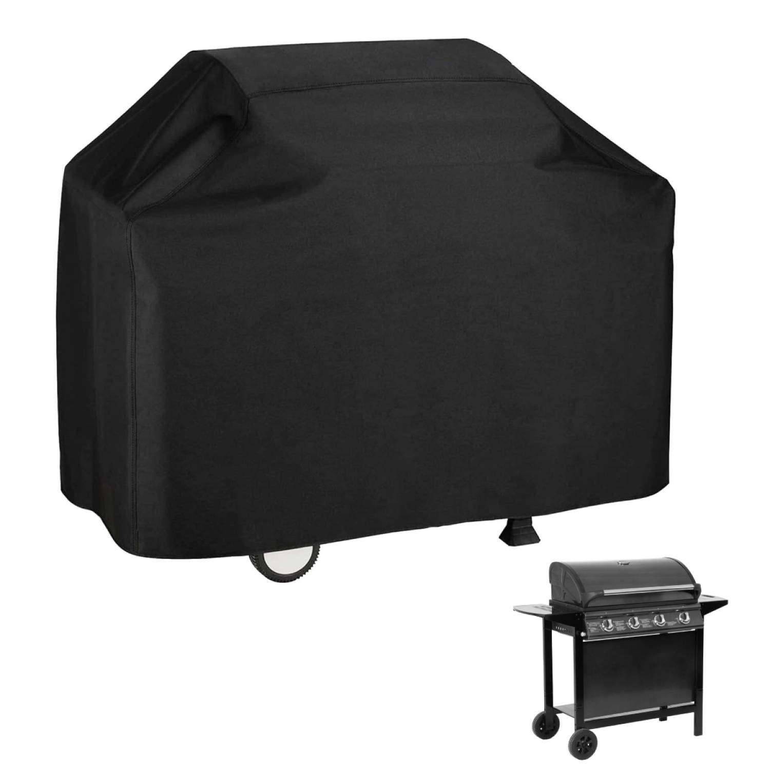 Linxor - Bâche, housse de protection imperméable pour barbecue en tissu Oxford 210D, anti UV - 147 x 61 x 122 cm - Noir - Linxor - Imagen 6