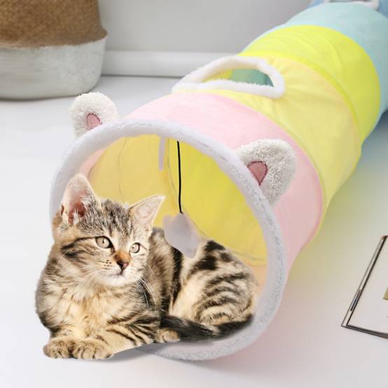 IntiMeg - Tunnel pliable pour chat avec oreilles de chat IntiMeg - Image 3