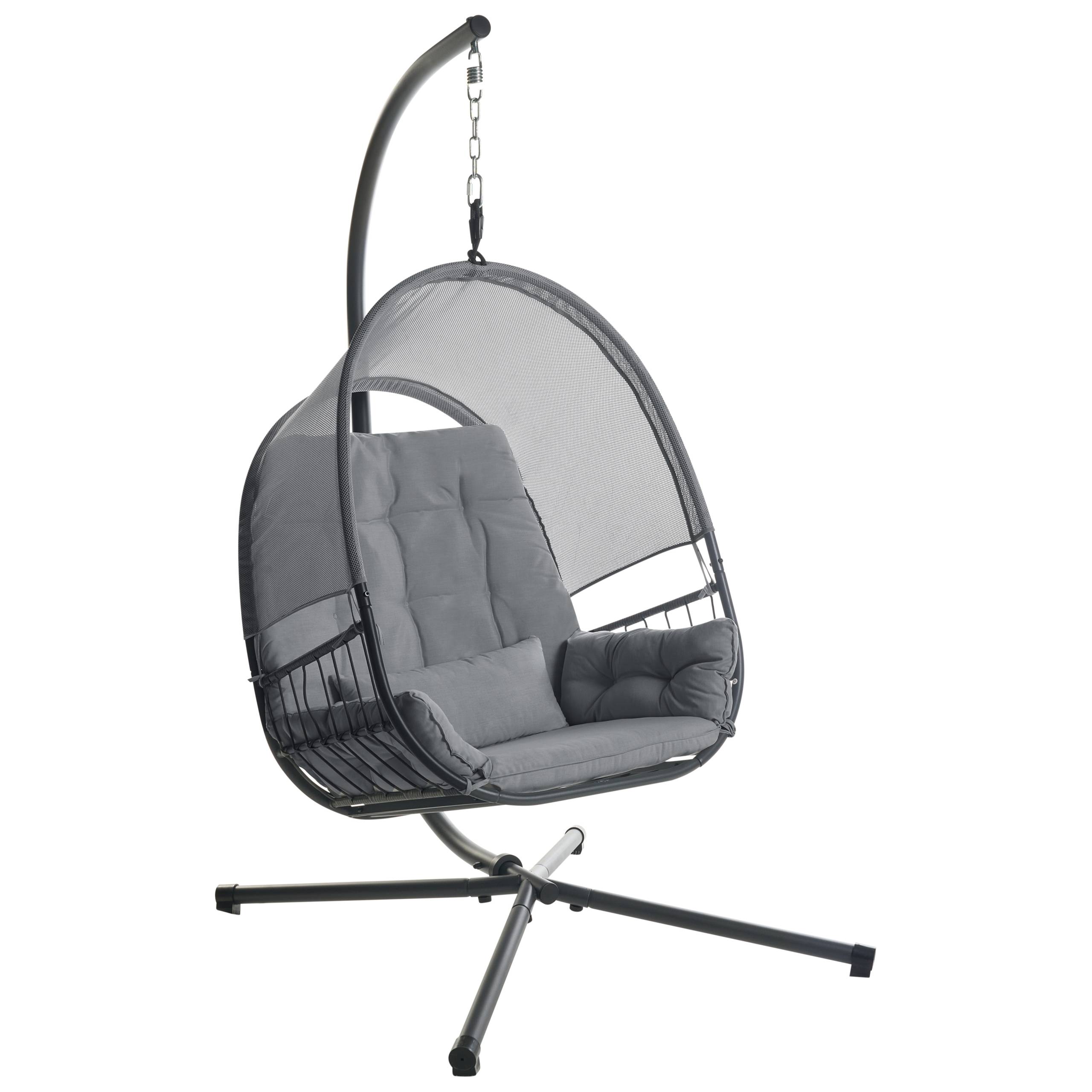 Beliani - Chaise porte-à-faux Tissu maillé Gris foncé ALVIANO - 98x136x196- Beliani - Image 1