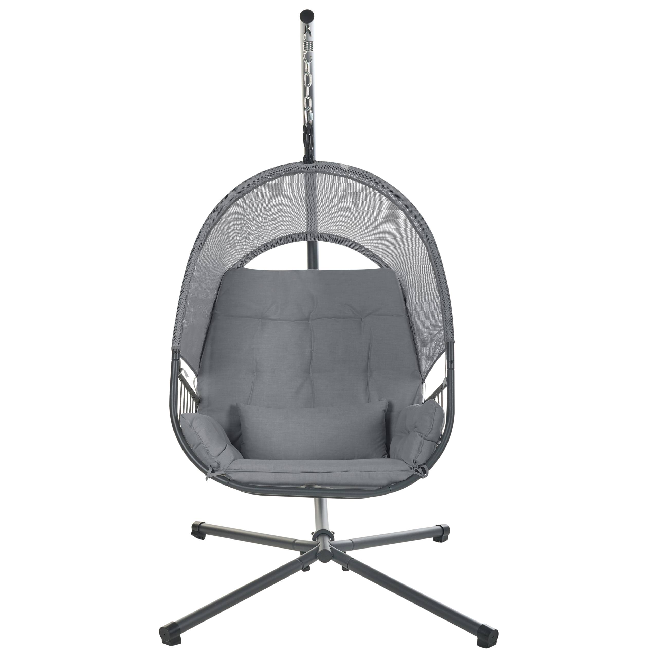 Beliani - Chaise porte-à-faux Tissu maillé Gris foncé ALVIANO - 98x136x196- Beliani - Image 3