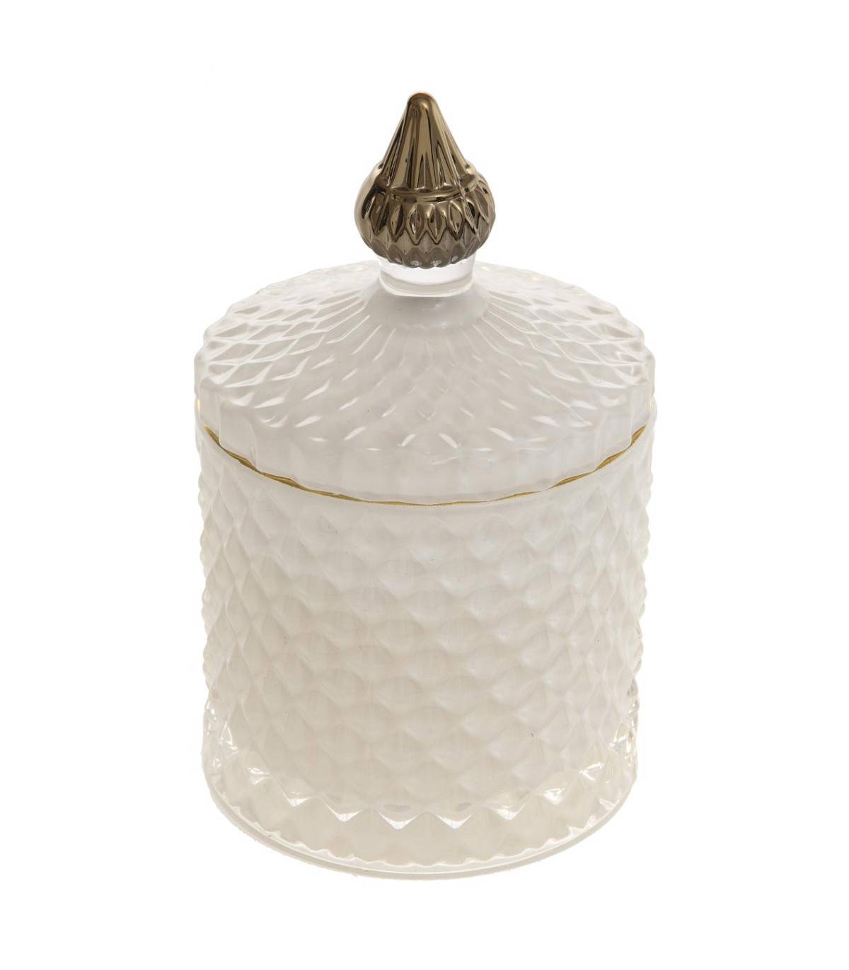 Fééric Lights & Christmas - Bougie Parfumée dans Pot en verre en relief et couvercle 190G - Imagen 1
