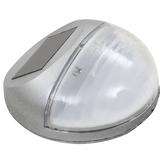 Lampe d'extérieur - Lampe de jardins solaires murales à LED 24 pcs Rond Argenté - Image 3