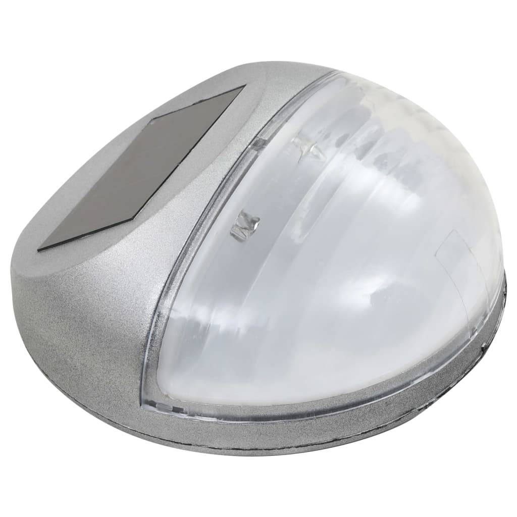 Lampe d'extérieur - Lampe de jardins solaires murales à LED 24 pcs Rond Argenté - Image 3
