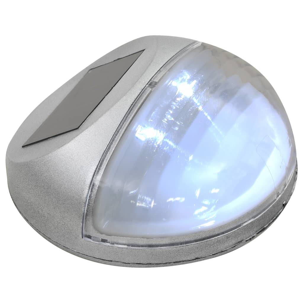 Lampe d'extérieur - Lampe de jardins solaires murales à LED 24 pcs Rond Argenté - Image 5