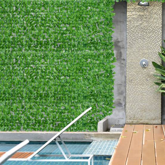 ComfortXL - Brise-vue haie artificielle PE 300 x 150 cm vert clair balcon terrasse occultation feuillage résistant UV - Image 7
