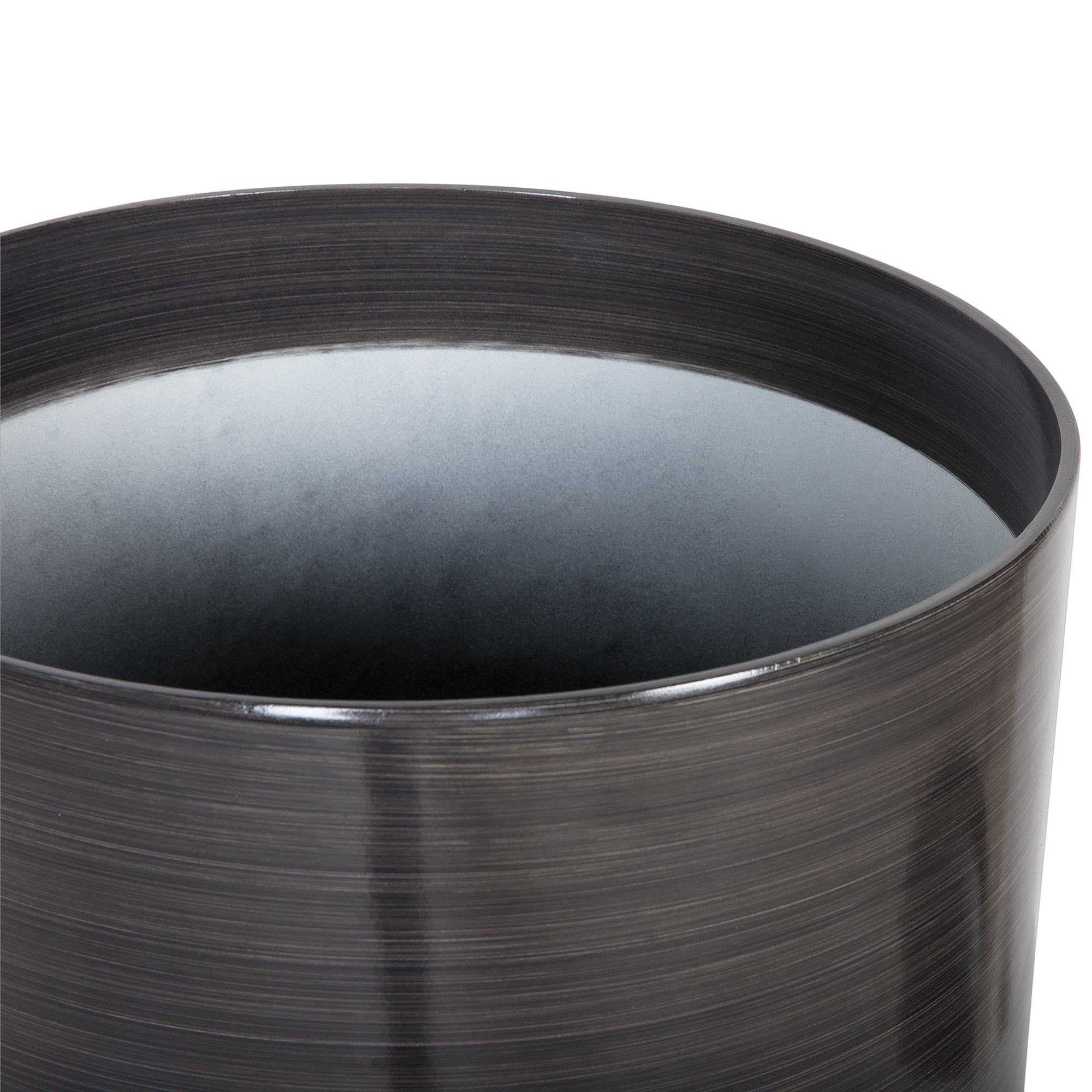 Beliani - Grand Cache-Pot Rond Gris Diamètre 43 cm en Mélange de Fibres au Design Moderne Idéal pour Intérieur et Extérieur Beliani - Imagen 4