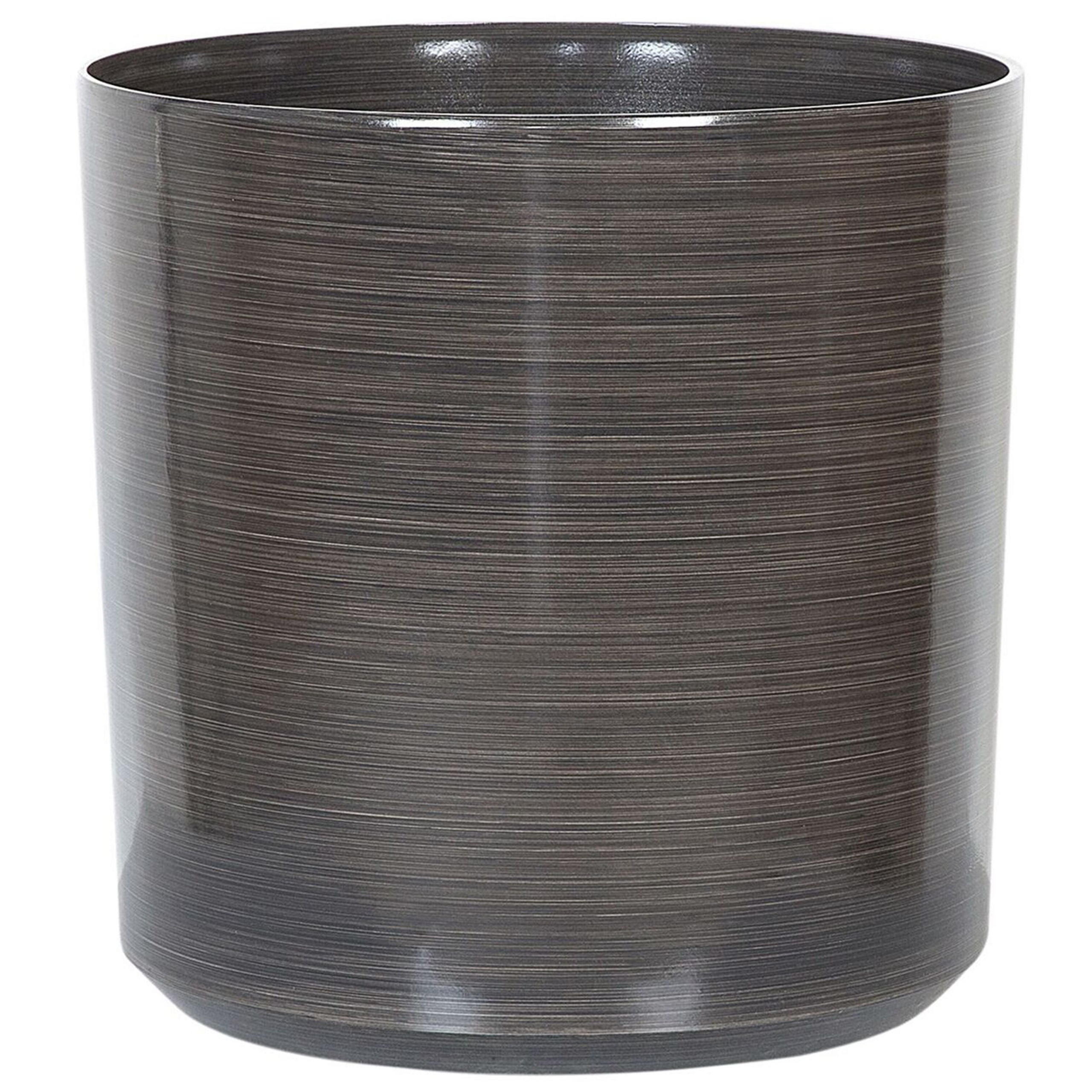 Beliani - Grand Cache-Pot Rond Gris Diamètre 43 cm en Mélange de Fibres au Design Moderne Idéal pour Intérieur et Extérieur Beliani - Imagen 1
