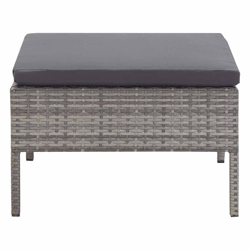 Vidaxl - Salon de jardin 5 pcs avec coussins résine tressée gris vidaXL 48946 - Imagen 8