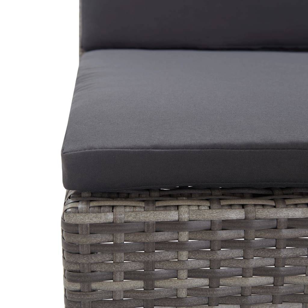 Vidaxl - Salon de jardin 5 pcs avec coussins résine tressée gris vidaXL 48946 - Imagen 4