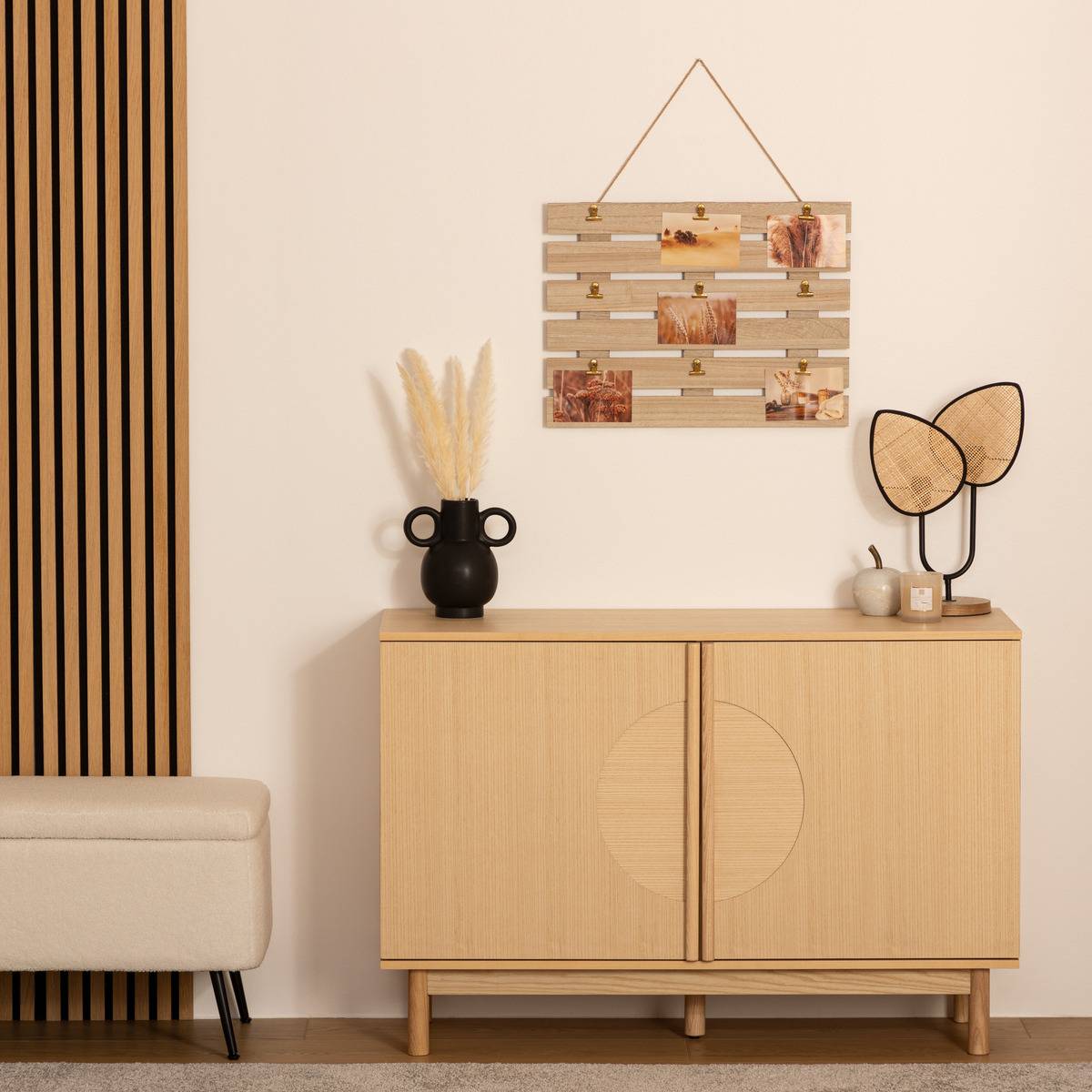 Atmosphera - Porte photo "Cagette" beige 58x43cm - Atmosphera Créateur d'intérieur - Imagen 1