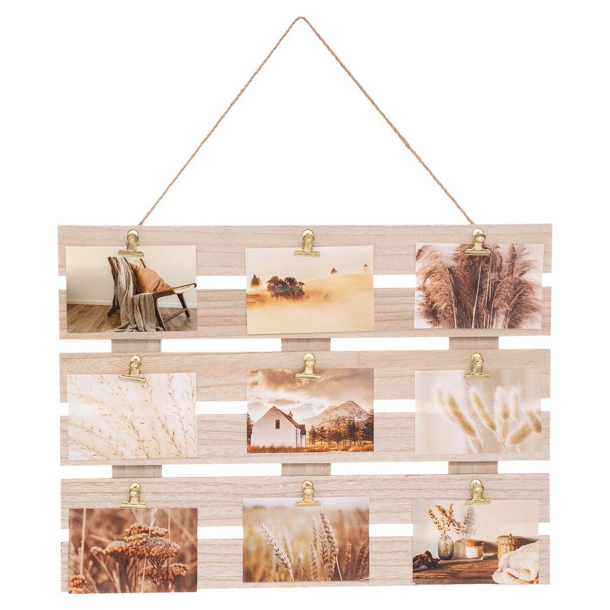 Atmosphera - Porte photo "Cagette" beige 58x43cm - Atmosphera Créateur d'intérieur - Imagen 2