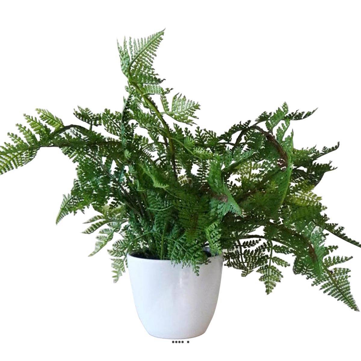 Artificielles - Fougère des bois artificielle en pot plastique H 38 cm top produit - Imagen 1