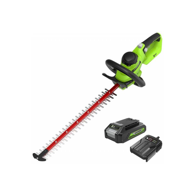 Greenworks - Taille-haies 51cm 24V GREENWORKS - Batterie 2,0Ah - Chargeur - G24HT56IIK2 - Image 1