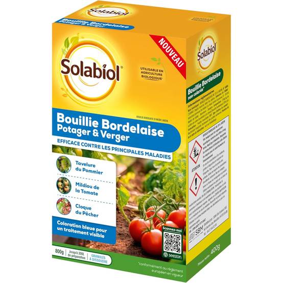 Solabiol - Bouillie Bordelaise SOLABIOL 800g - SOBB800 | Fongicide Bio