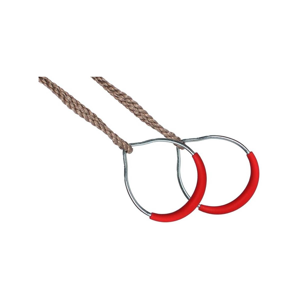 Kbt - Anneaux de gymnastique en métal avec corde (Lot de 2) Cordes en polypropylène - Imagen 1