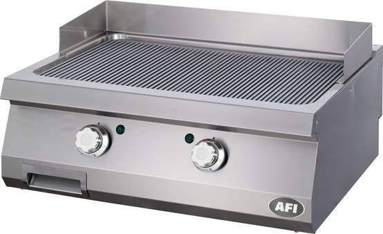 Grill Électrique à Poser Double Plaque Rainurée - Acier Carbone ou Chrome - Série 900 - AFI Collin Lucy - - Image 1