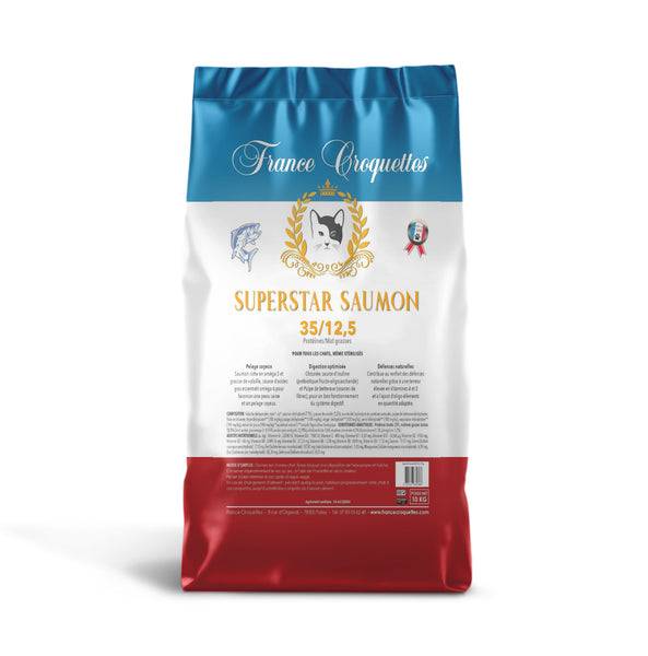 France Croquettes - croquette pour chat adulte super star saumon – 1,5kg – chat adulte digestion – france croquettes - Imagen 2