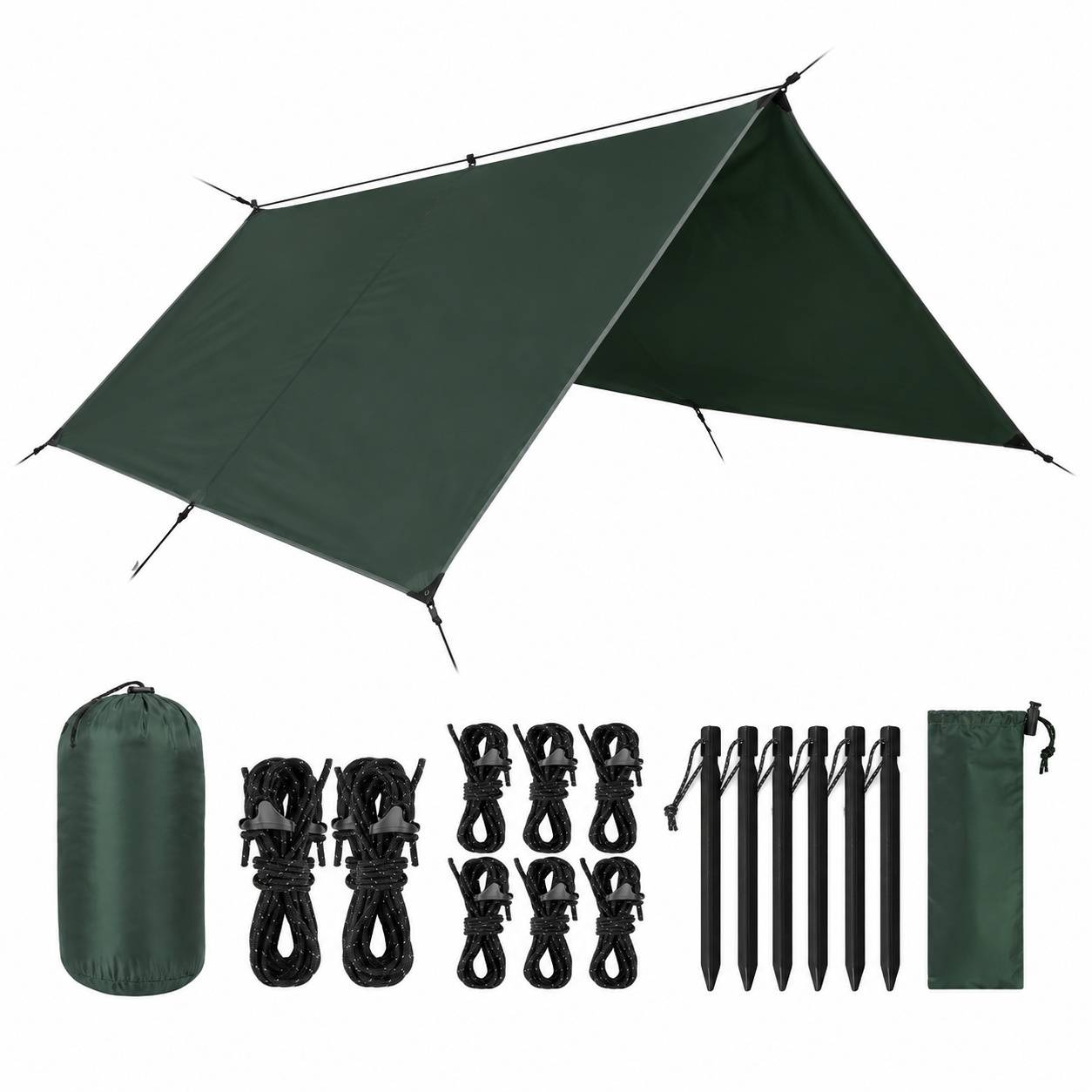 Tente Abri Toile Imperméable PU3000mm 210T Polyester 3x3m Extérieur - Image 1