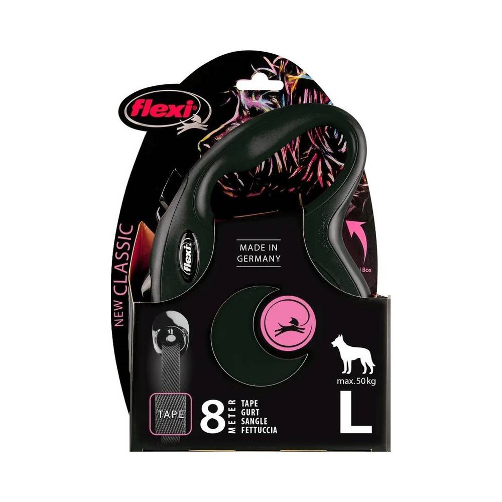 Flexi - Flexi - Flexi Classic L sangle 8 mètres  noir laisse pour chien max 50 kg - Imagen 2