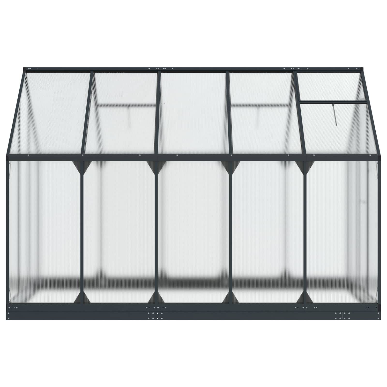 PANGIVO - Serre de jardin aluminium et acier anthracite 183.5 x 303.5 x 207 cm - PANGIVO - Image 5