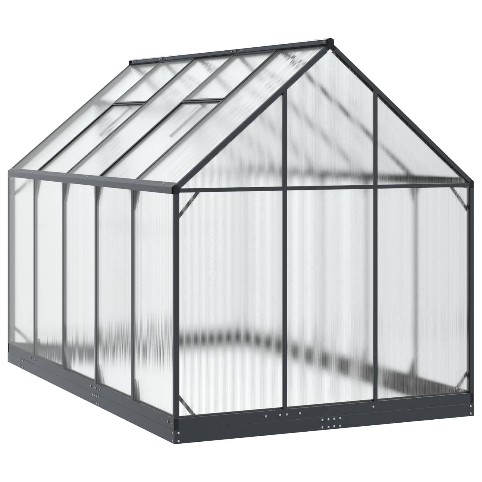PANGIVO - Serre de jardin aluminium et acier anthracite 183.5 x 303.5 x 207 cm - PANGIVO - Image 6