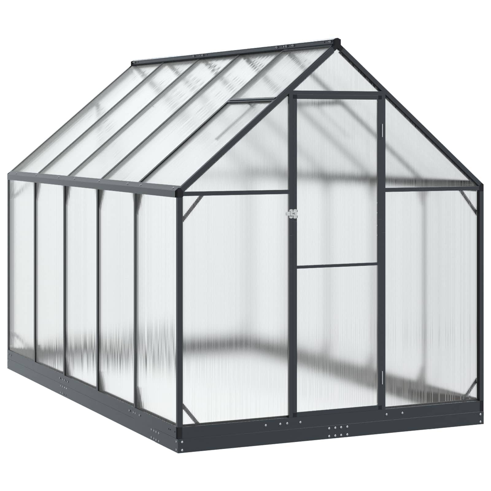 PANGIVO - Serre de jardin aluminium et acier anthracite 183.5 x 303.5 x 207 cm - PANGIVO - Image 2