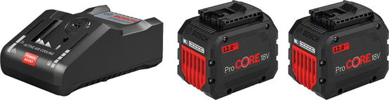 Bosch Professional - Kit 18V Procore BOSCH - 2 x batteries 18V 12.0Ah + chargeur GAL 1880 CV Pro - 1600A016GY - Imagen 1
