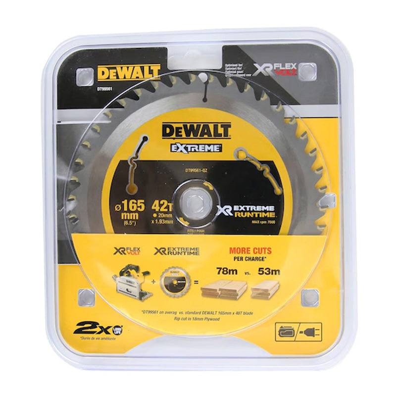 Dewalt - Lame de scie circulaire plongeante Ø165x20mm 42 dents DEWALT DT99561-QZ Carbure XR Runtime Dewalt - Imagen 2