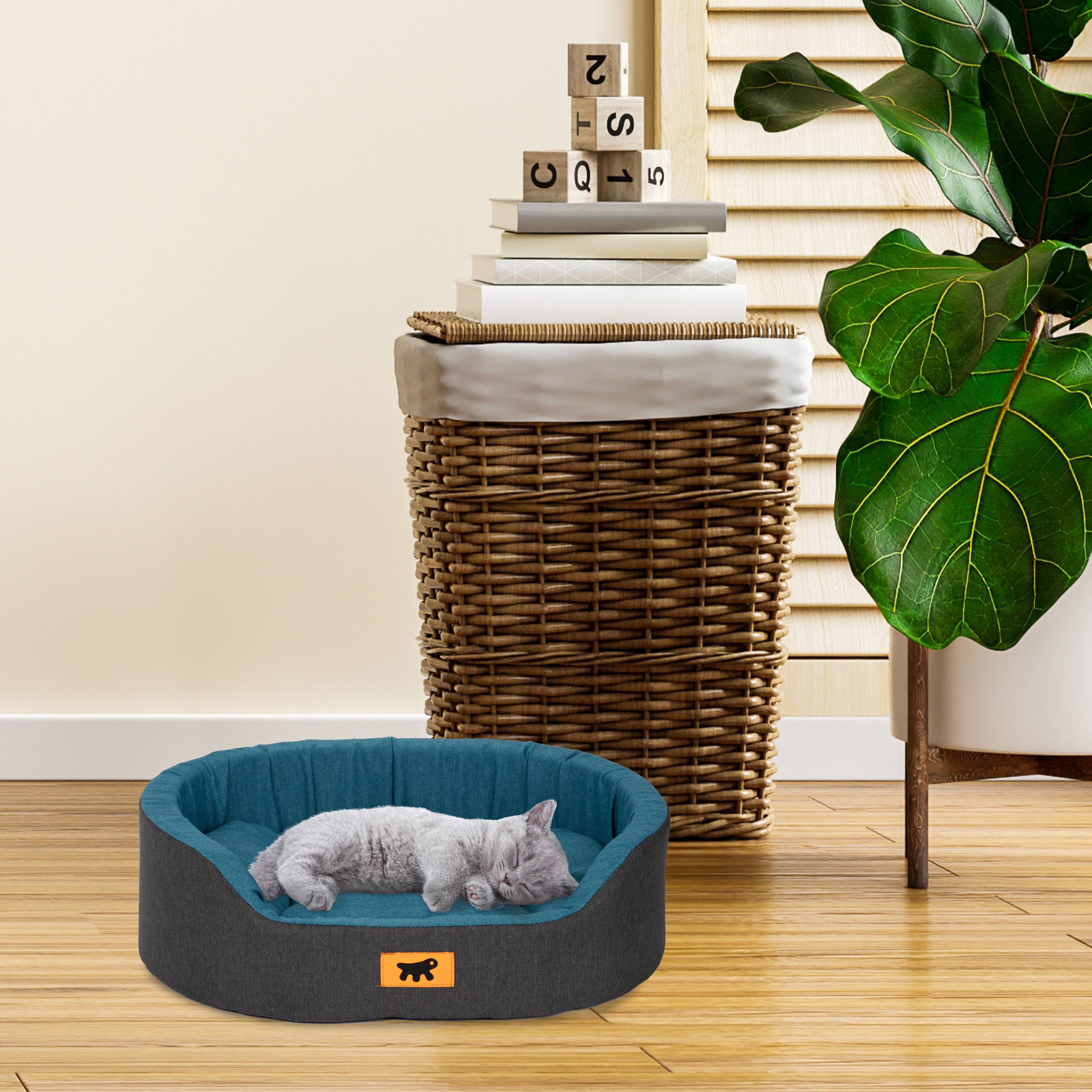 Ferplast - Ferplast Panier Chien Dandy, Coussin Amovible et Lavable, Housse en Coton avec Rembourrage Doux, Idéal également comme Niche pour Chat, 55 x 41 x H 15 - Imagen 3