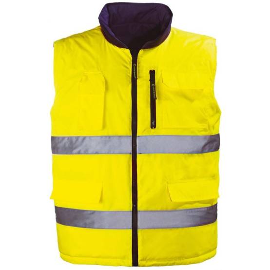 Gilet haute visibilité réversible mutlipoches Coverguard Hi-Way Jaune / Gris 3XL - Image 1