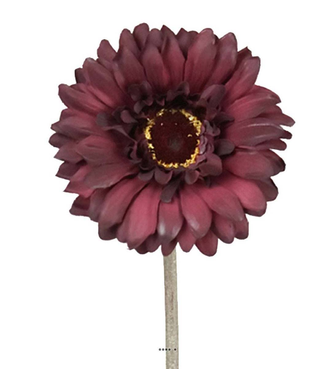 Artificielles - Gerbera artificiel H 55 cm D 10 cm superbe tête tissu Mauve violet - couleur: Mauve violet - Imagen 2