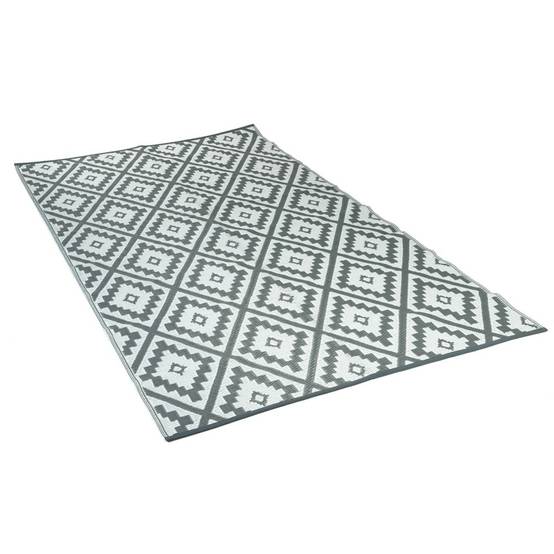 Terre Jardin - Tapis extérieur rectangulaire réversible 270 x 370 Gris - Imagen 1