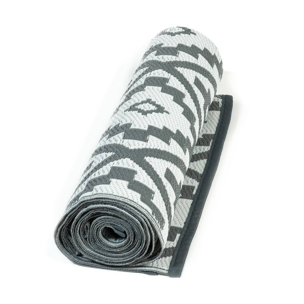 Terre Jardin - Tapis extérieur rectangulaire réversible 270 x 370 Gris - Imagen 2