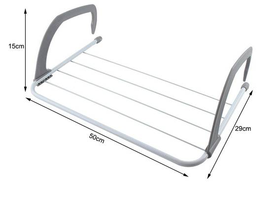 Etendoir Sèche-linge pour balcon 50x15x29 cm plastique - Image 7