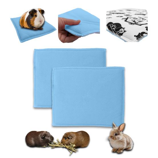 Lot de 2 Coussin Polaire pour Cochon d'Inde et Lapin Epais 30 x 26 cm - Absorbant et Confortable - Neo Solvo - Image 1