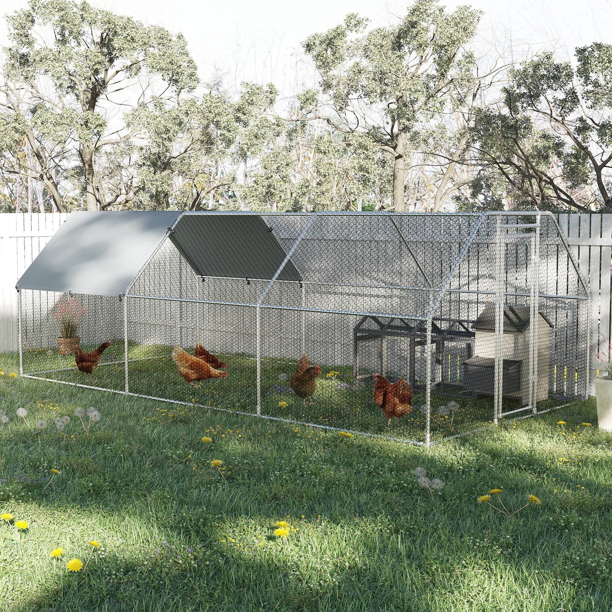 Enclos cage poules métal galvanisé étanche, porte, Oxford, 280x570x195 cm - Image 3