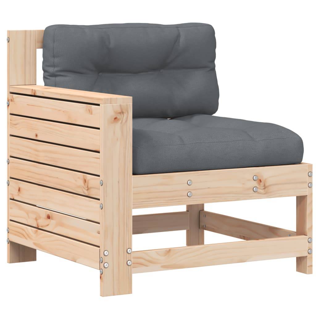 ComfortXL - Fauteuil d'Extérieur Confortable en Pin Massif avec Accoudoirs et Coussins pour un Salon de Jardin Modulable Anthracite – ComfortXL Outdoor Living - Image 2