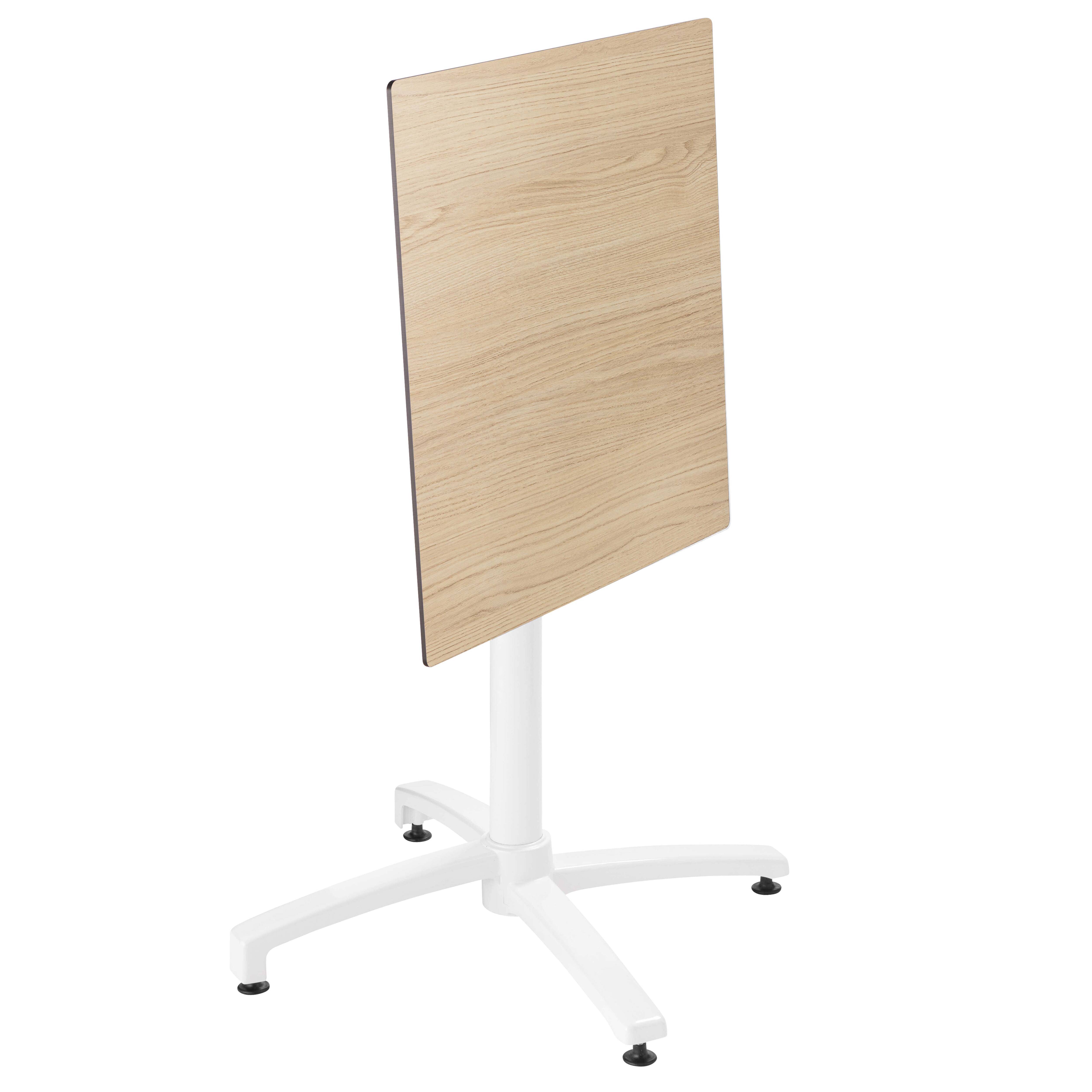 Oviala - Table de terrasse carrée 70 x 70 cm inclinable stratifié chêne naturel Opéra - Oviala - Imagen 2