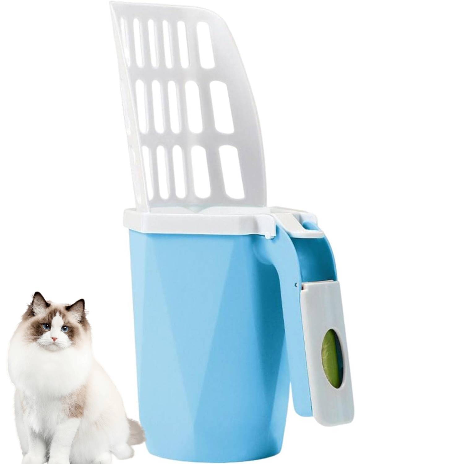 DtopbuyAge - Pelle à litière pour chat - Avec support de rangement gris DtopbuyAge - Image 1