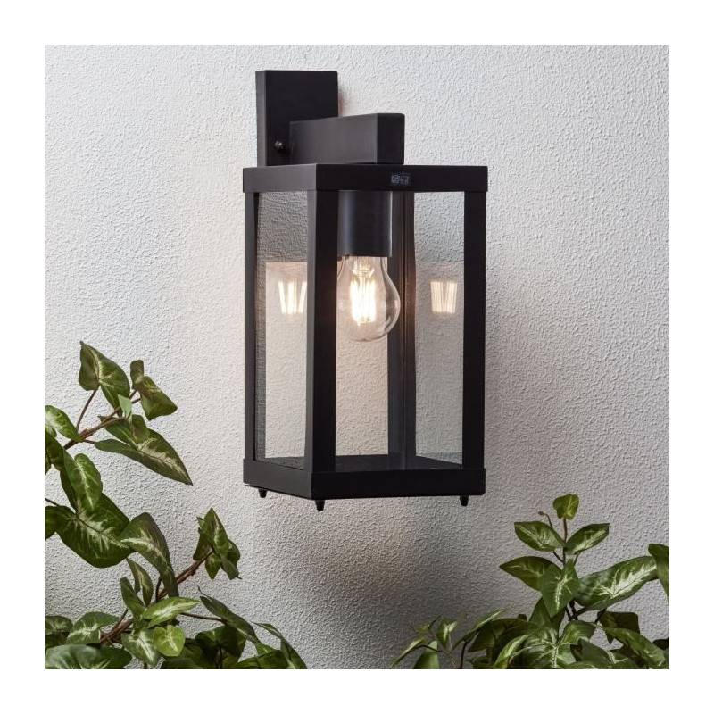 Brilliant - Brilliant - Gaia Applique Exterieure - Descendante - Coloris Noir - Metal/verre E27 1x60w - Imagen 2