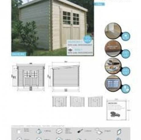 Abri de jardin BREST en bois  7.53 m², Plancher Non - Imagen 7