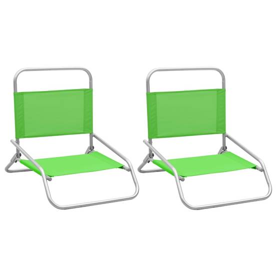 ComfortXL - Lot de 2 Chaises de Plage Pliables Compactes Tissu Oxford Durable pour Détente Extérieure Vert – ComfortXL Outdoor Living - Image 1