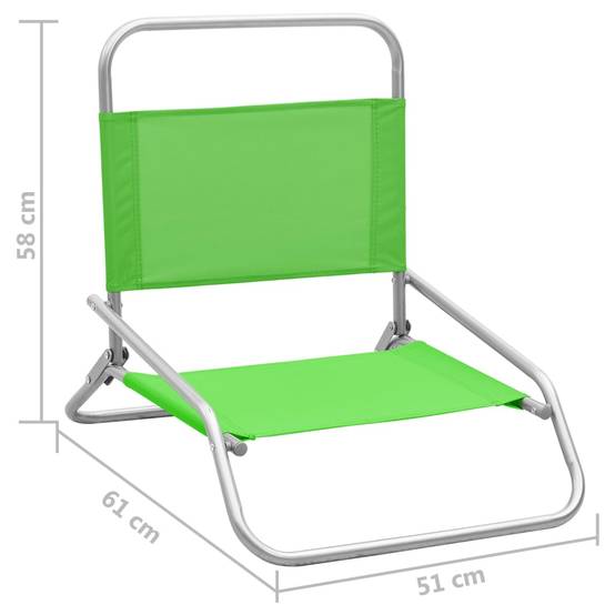 ComfortXL - Lot de 2 Chaises de Plage Pliables Compactes Tissu Oxford Durable pour Détente Extérieure Vert – ComfortXL Outdoor Living - Image 8