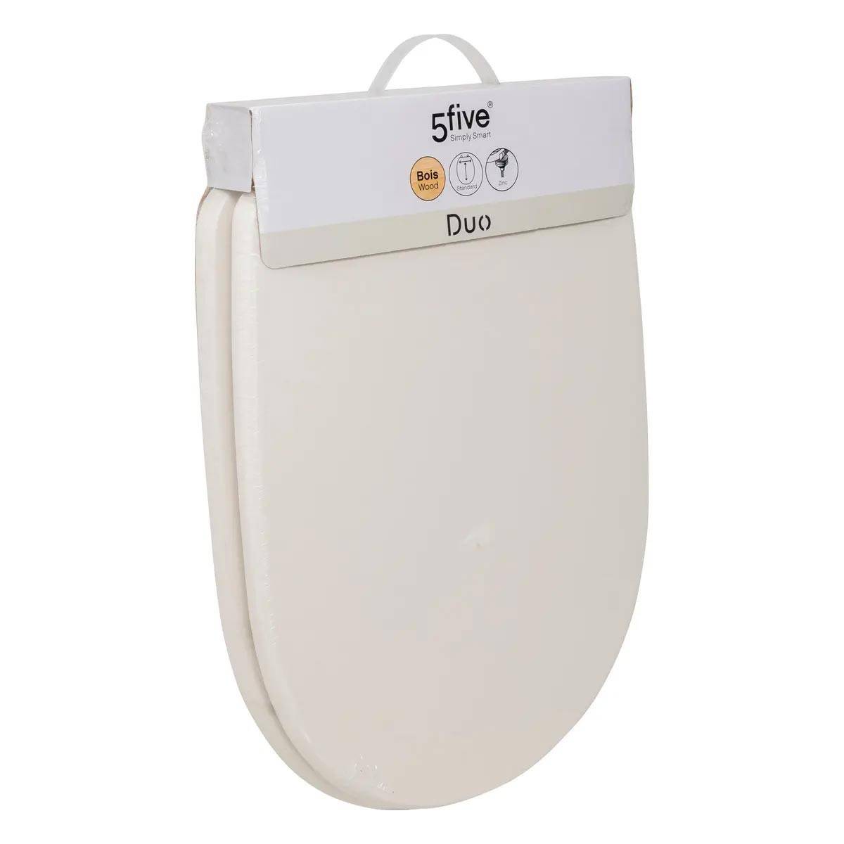 Abattant WC Design "Duo" 49cm Ivoire - Image 4