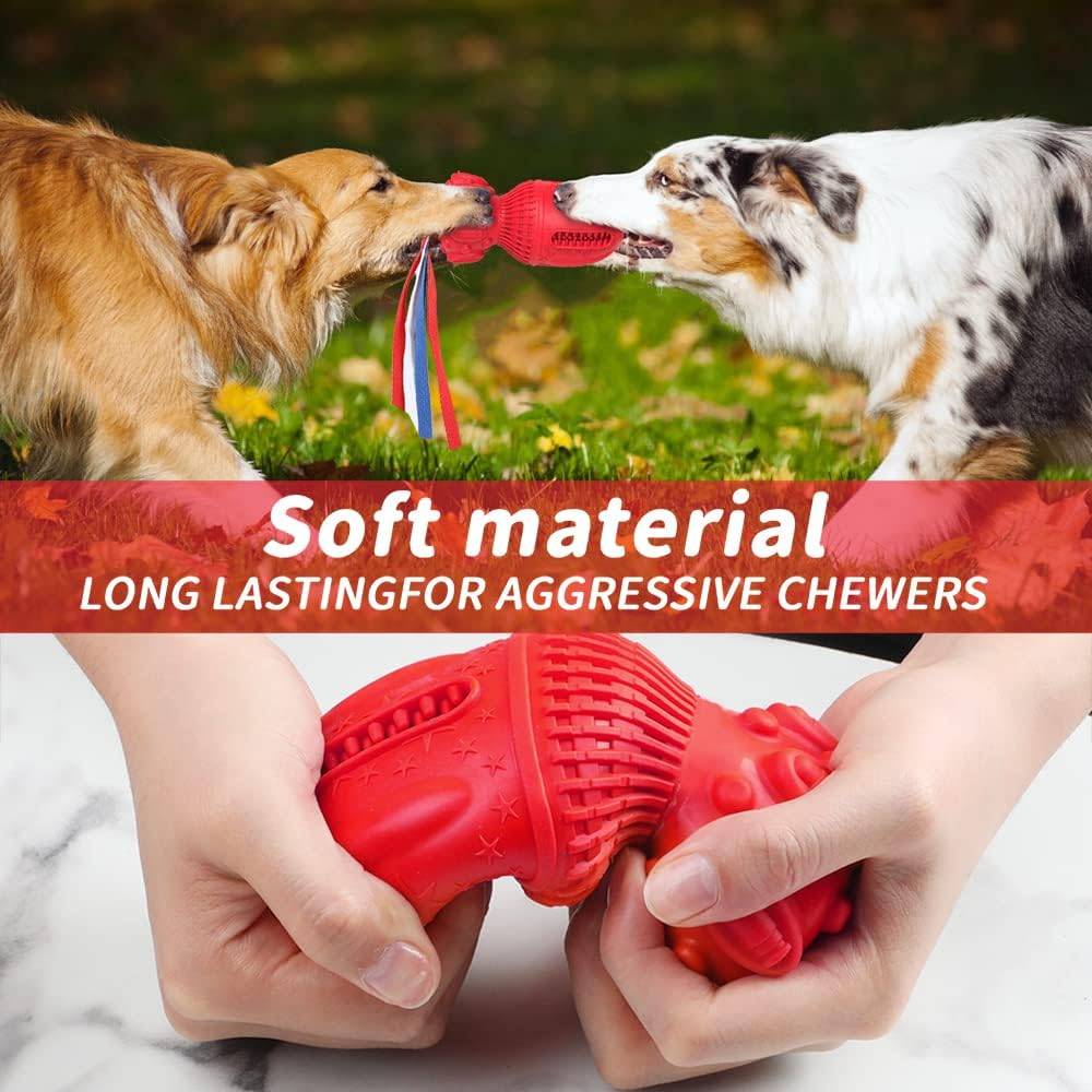 Petsation - Jouet rouge en latex à mâcher robuste et résistant pour moyens et grands chiens - Petsation - Imagen 5