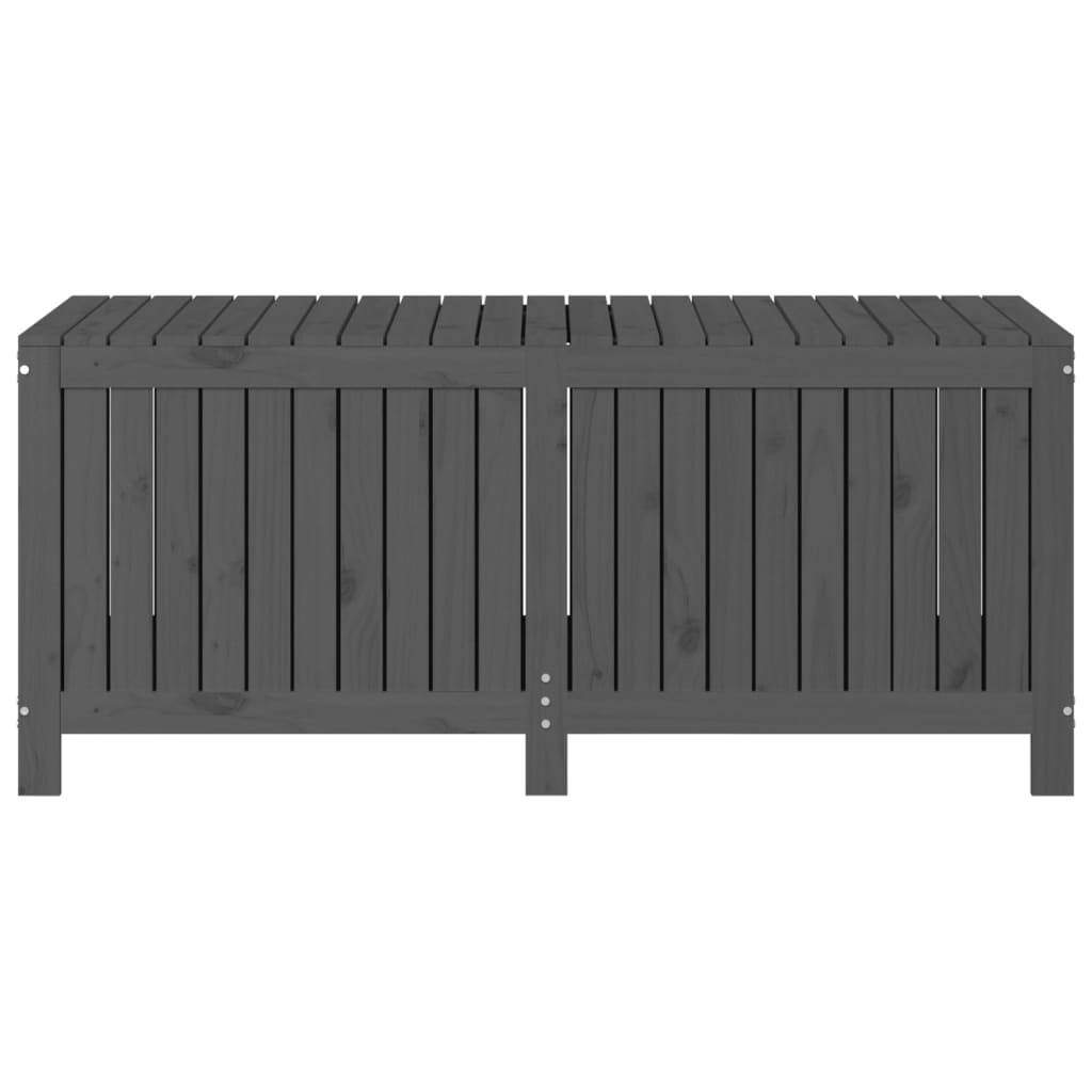 Boîte de Rangement Géante en Bois de Pin Massif avec Assistance Ouverture pour Extérieur Gris 147 cm – ComfortXL Outdoor Living - Image 6