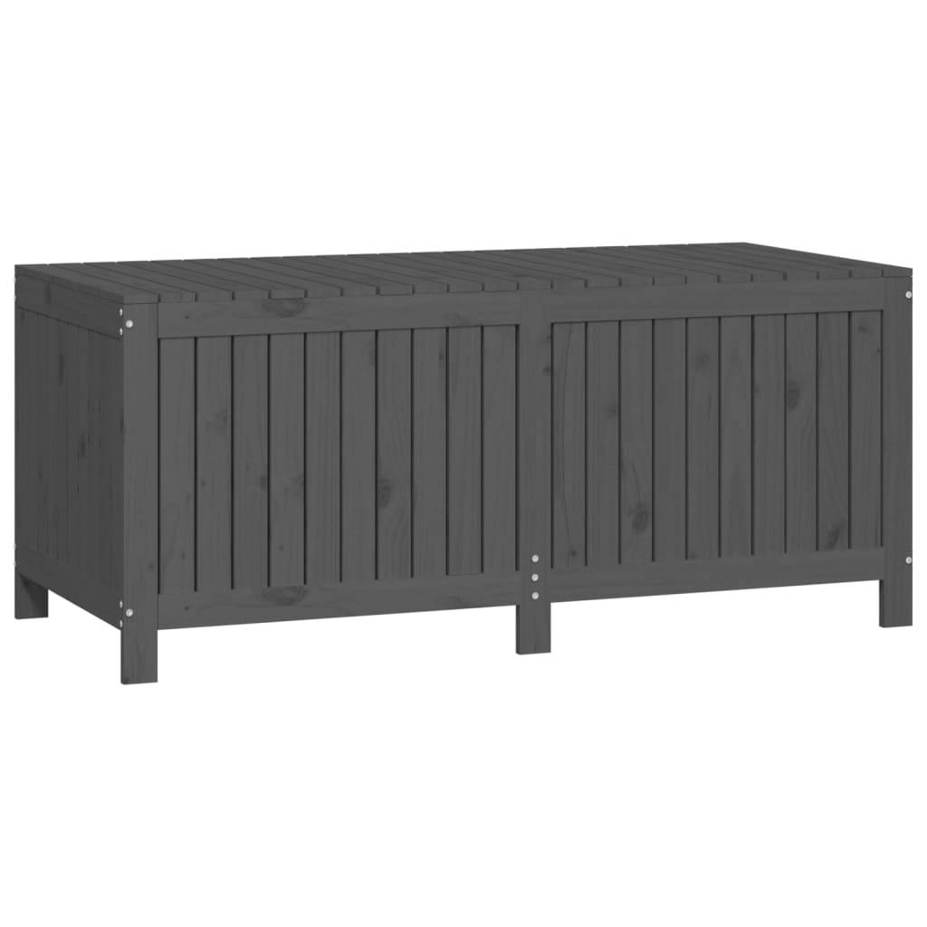 Boîte de Rangement Géante en Bois de Pin Massif avec Assistance Ouverture pour Extérieur Gris 147 cm – ComfortXL Outdoor Living - Image 5