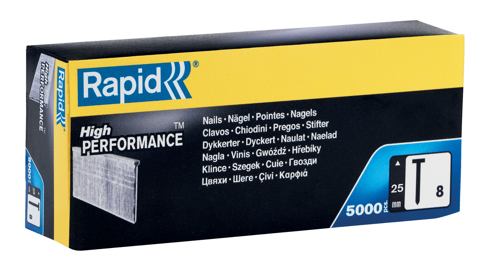 Clous galvanisés n° 8/25 mm - 5000 pièces - Boite en carton - RAPID-ISABERG - 40014272 - Imagen 1