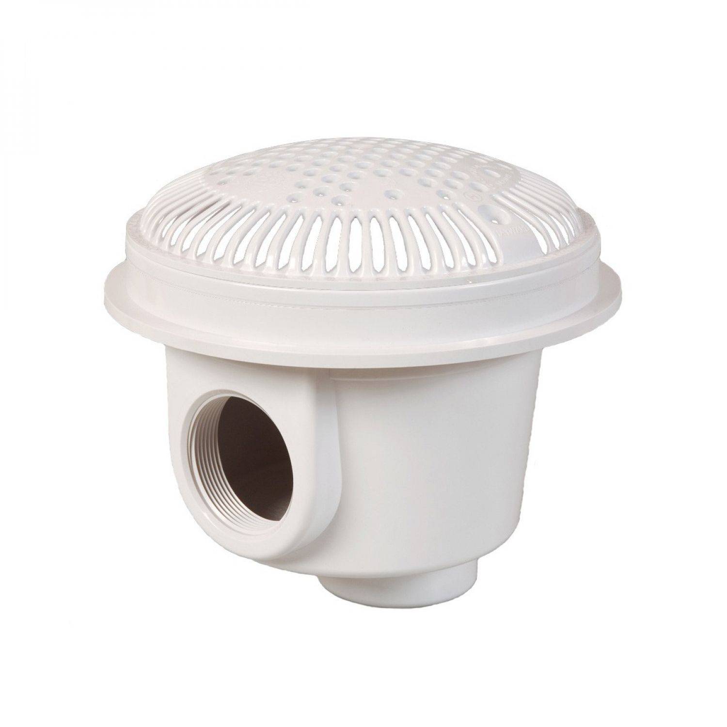 Bonde de fond anti-vortex - 2 pouces - Pour piscine enterrée Béton - Blanc - WG1054AVE - Hayward - Image 1