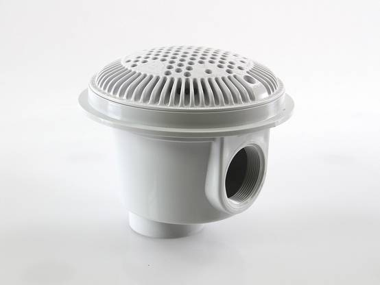 Bonde de fond anti-vortex - 2 pouces - Pour piscine enterrée Béton - Blanc - WG1054AVE - Hayward - Image 3